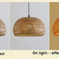 Bamboo Pendant Lamp - Hand-Knitted Chinese Style Hanging Light