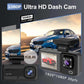 3-Camera Car DVR 1080P Dash Cam - Interior, Cabin, and Rear Recording