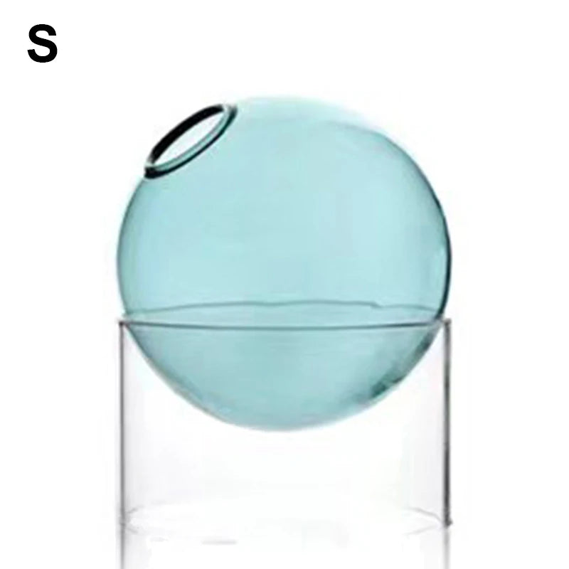 Mini Round Glass Hydroponic Vasecate Glass Bottle With Home Decorate