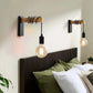 Retro Wood LED Wall Lamp - Industrial Loft Style Lighting Fixture