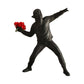 Modern Art Banksy Resin Flower Thrower Statuele X5M6