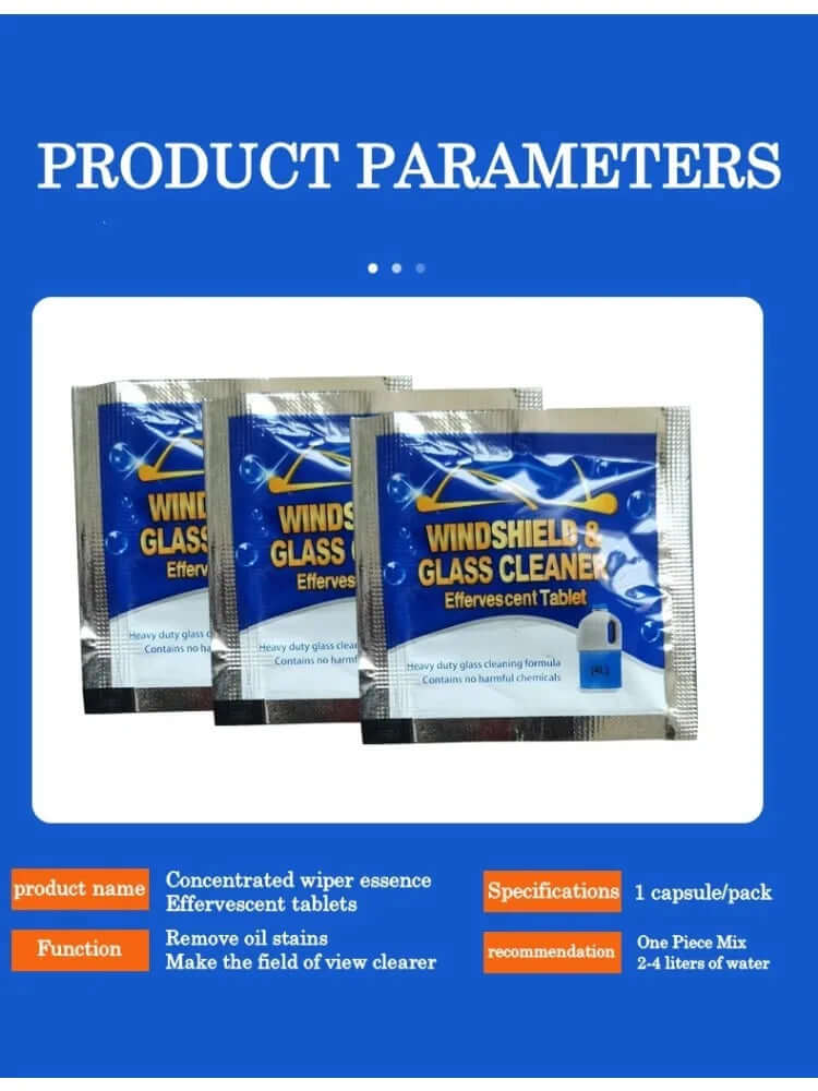 Wiper Glass Solid Cleaning Tablets