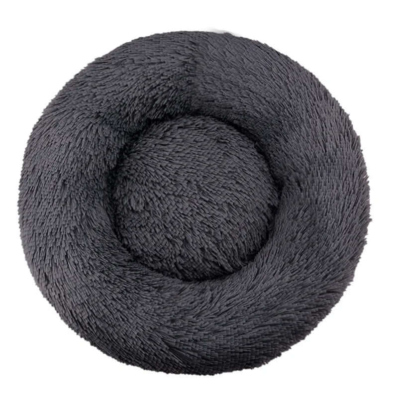 : Fluffy Round Dog & Cat Bed - Super Soft Plush Pet Nest