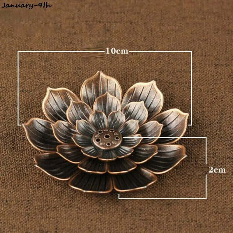 3-in-1 Alloy Lotus Incense Burner