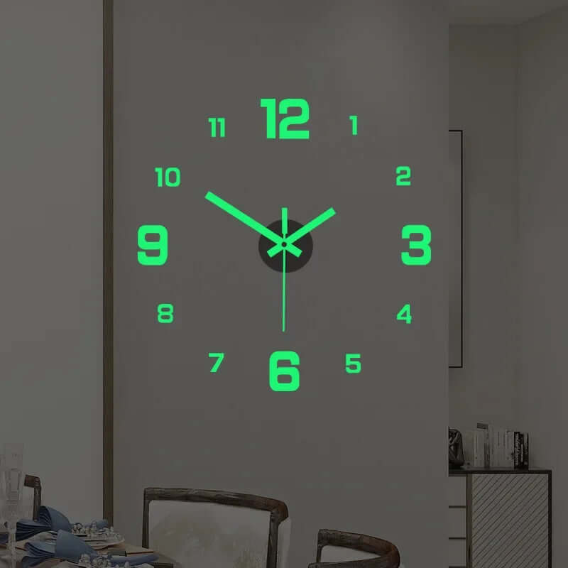 3D Luminous Frameless Acrylic DIY Wall Clock