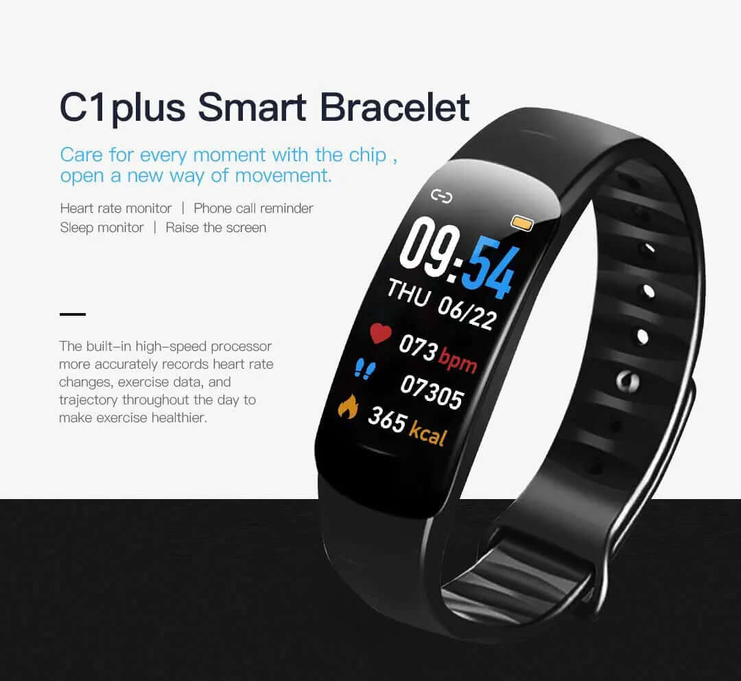 : C1 Smart Watch - Waterproof Fitness Tracker for Android & iOS