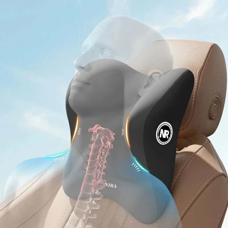 Car Memory Foam Headrest and Lumbar Support Set