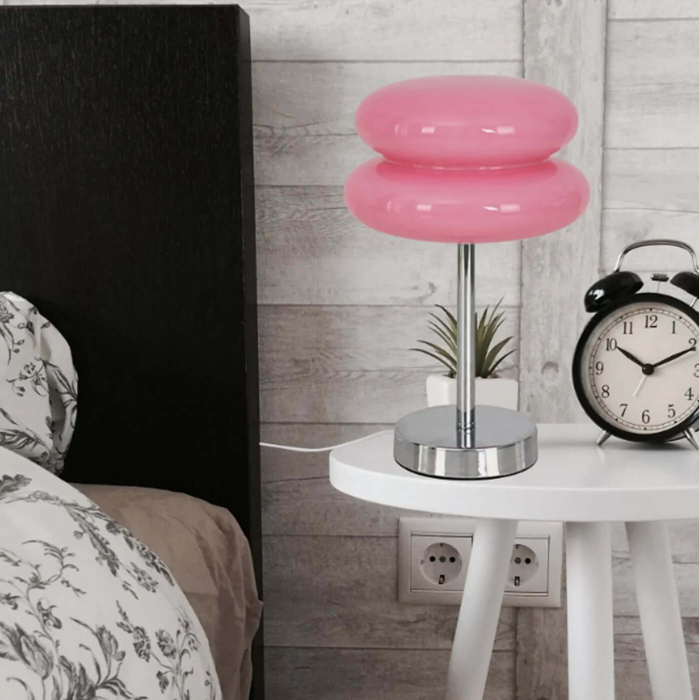 Glass Mushroom Table Lamp - LED Bedside Night Light