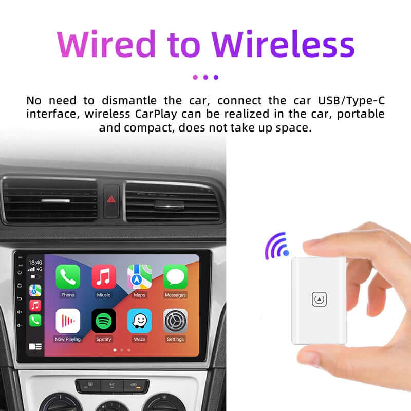 T TIMEKNOW Wireless CarPlay Adapter for Apple iPhone