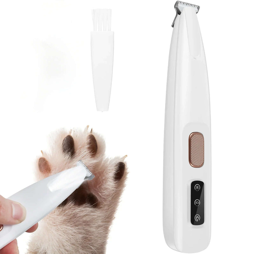 Dog Paw Trimmer with LED Light – Waterproof Pet Hair Grooming Clippers