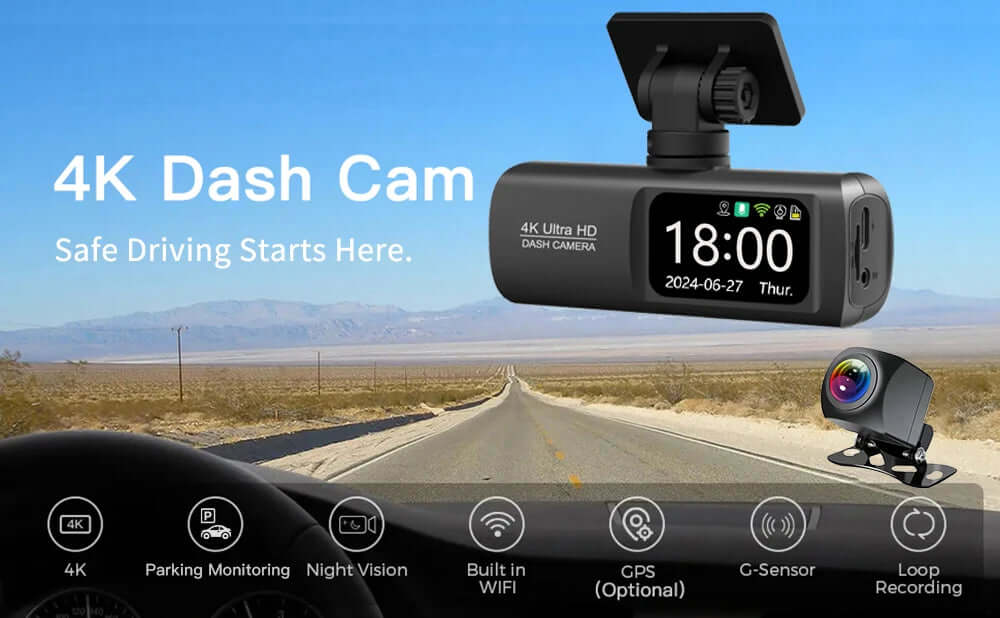 Dual Lens Driving Recorder with WiFi & GPS