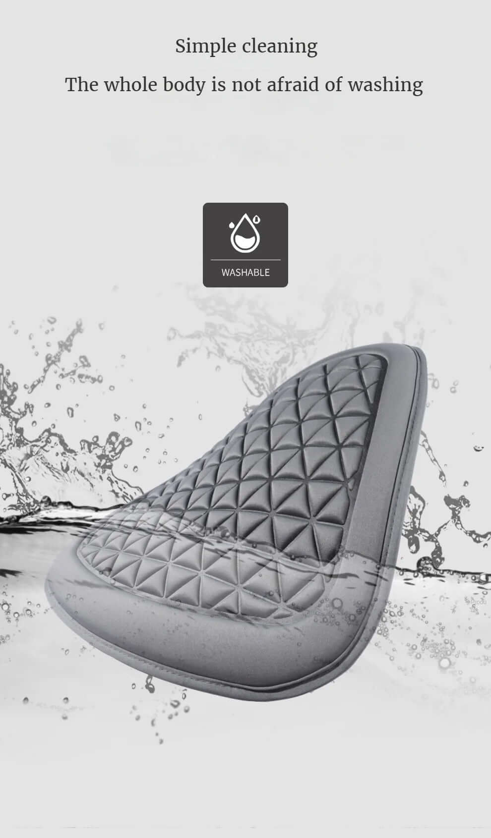 3D Suspended Car Seat Cushion with Embossed Pattern