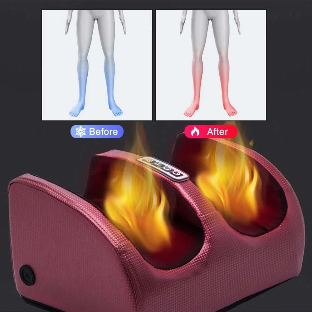 Electric Foot Massager - Shiatsu Kneading with Heat & Vibration Health