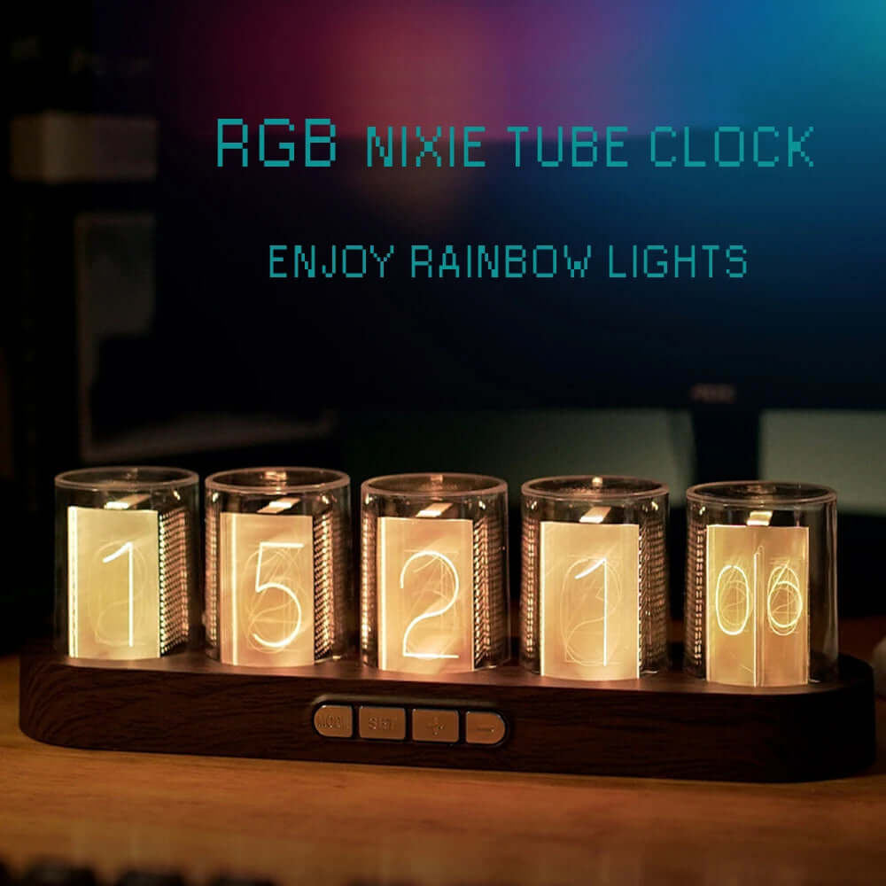 Digital Nixie Tube Clock with RGB LED Effects