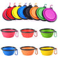 Folding Portable Silicone Dog Feeder Bowl - 2-in-1 Travel Dispenser for Food & Water