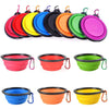 Folding Portable Silicone Dog Feeder Bowl - 2-in-1 Travel Dispenser for Food & Water