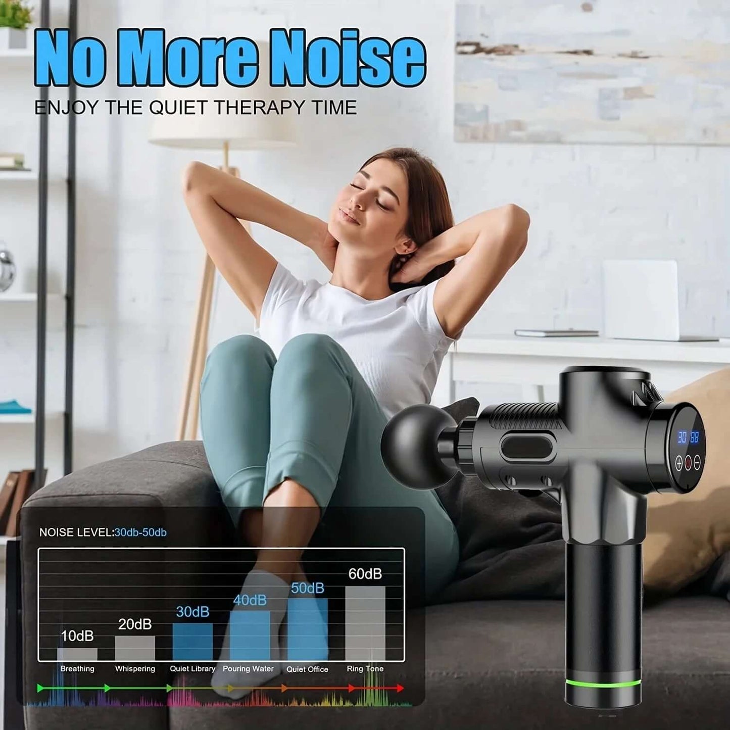 DDeep Muscle Massage Gun – 30-Level Electric Percussion Massager