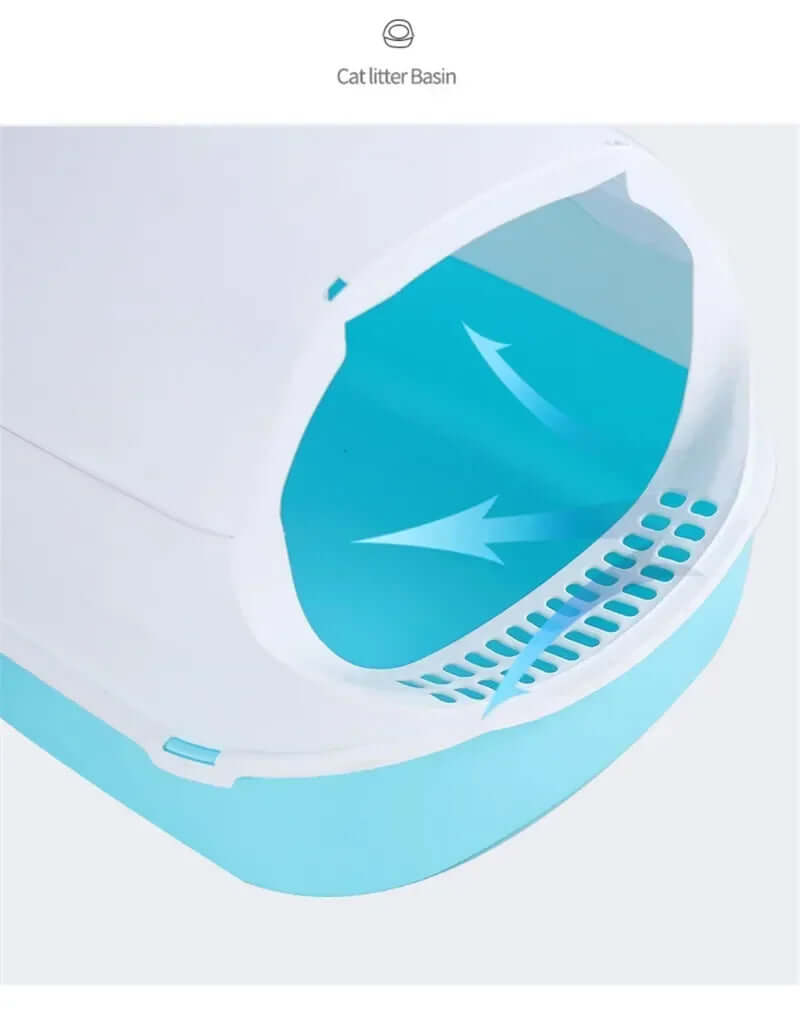 Semi-Enclosed Splashproof Cat Litter Tray