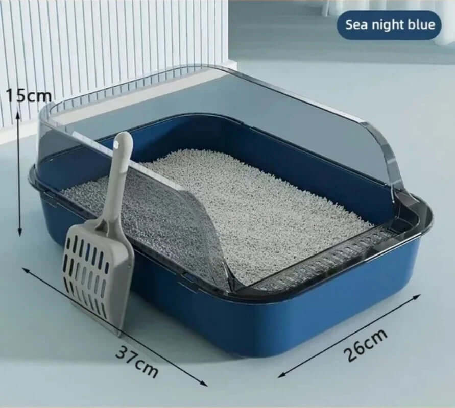 Semi-Enclosed Splashproof Cat Litter Tray