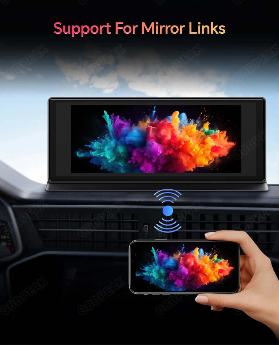 Dual Lens Dash Cam with Wireless CarPlay