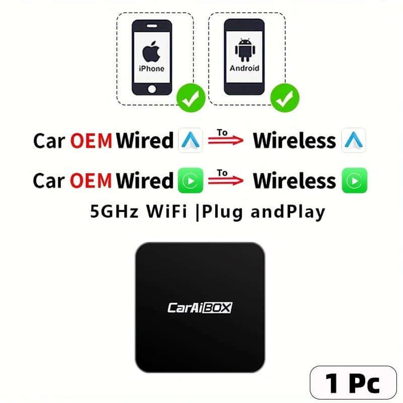 CarAIBOX 2-in-1 Wireless CarPlay Dongle