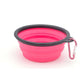 Folding Portable Silicone Dog Feeder Bowl - 2-in-1 Travel Dispenser for Food & Water