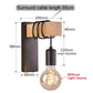 Retro Wood LED Wall Lamp - Industrial Loft Style Lighting Fixture