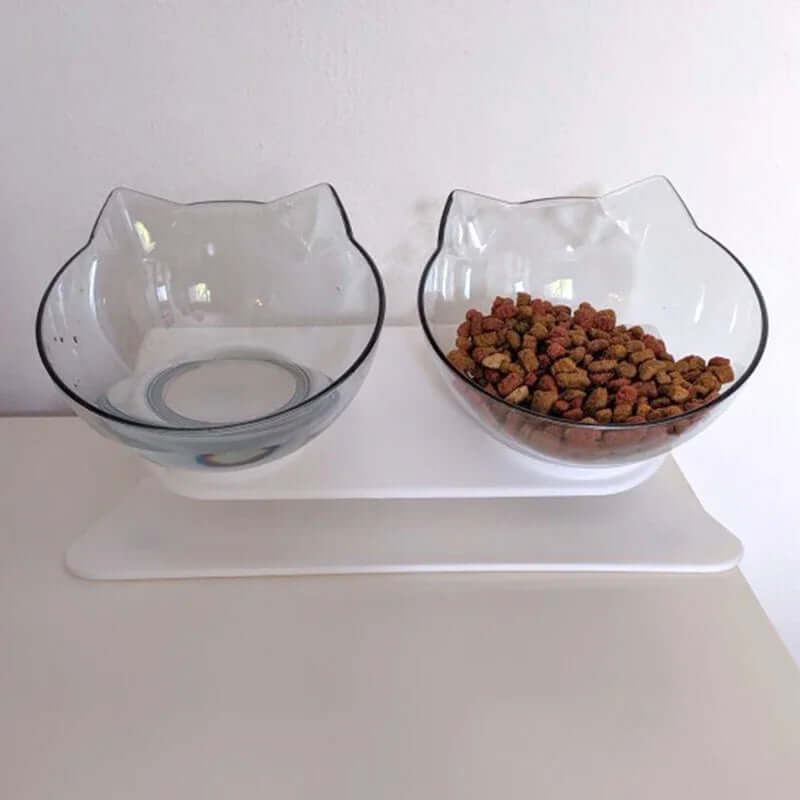 Non-Slip Double Cat & Dog Bowl with Stand