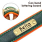 Customized Leather ID Nameplate Dog Collar - Soft Padded & Adjustable