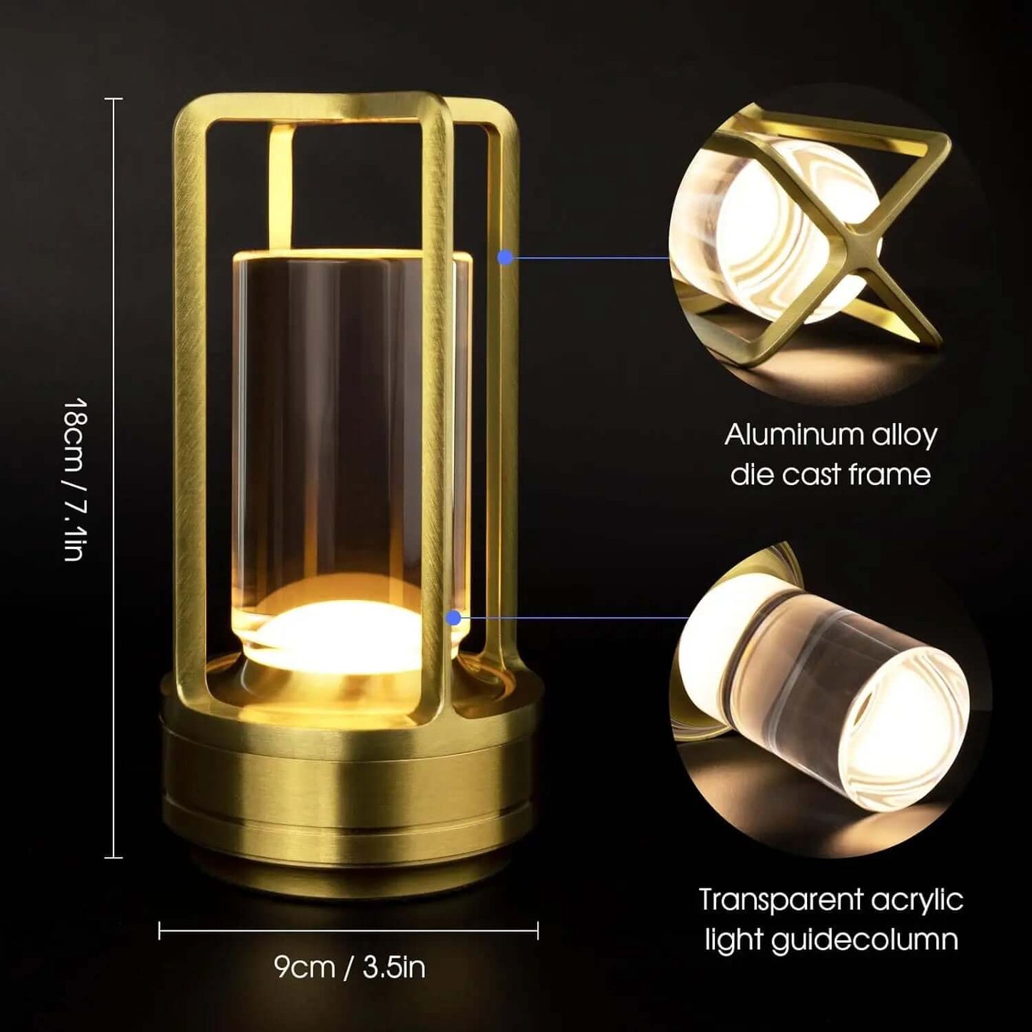 Wireless Table Lamp - LED Touch Sensor Night Light