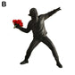 Modern Art Banksy Resin Flower Thrower Statuele X5M6