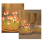 : Artificial Tulip Flower Night Light - Handmade LED Bedside Lamp