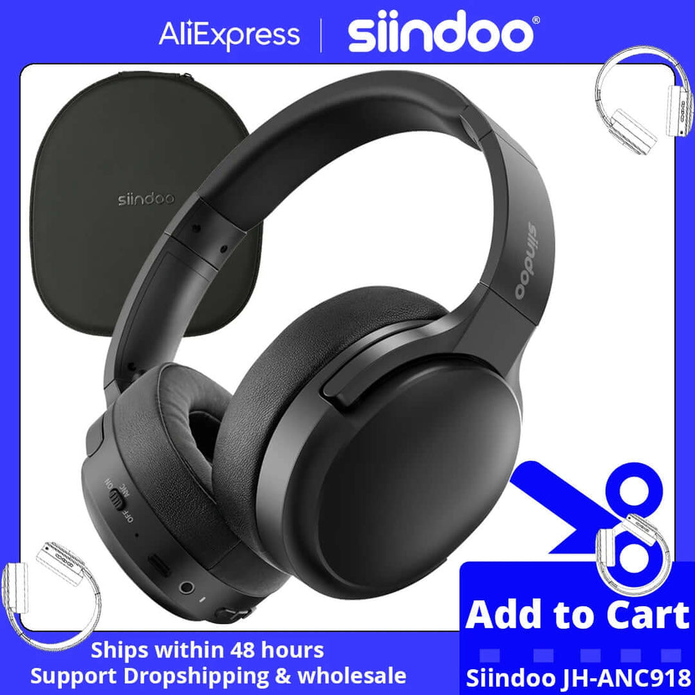 Siindoo JH-ANC918B Active Noise Cancelling Wireless Headphone