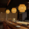 Bamboo Pendant Lamp - Hand-Knitted Chinese Style Hanging Light