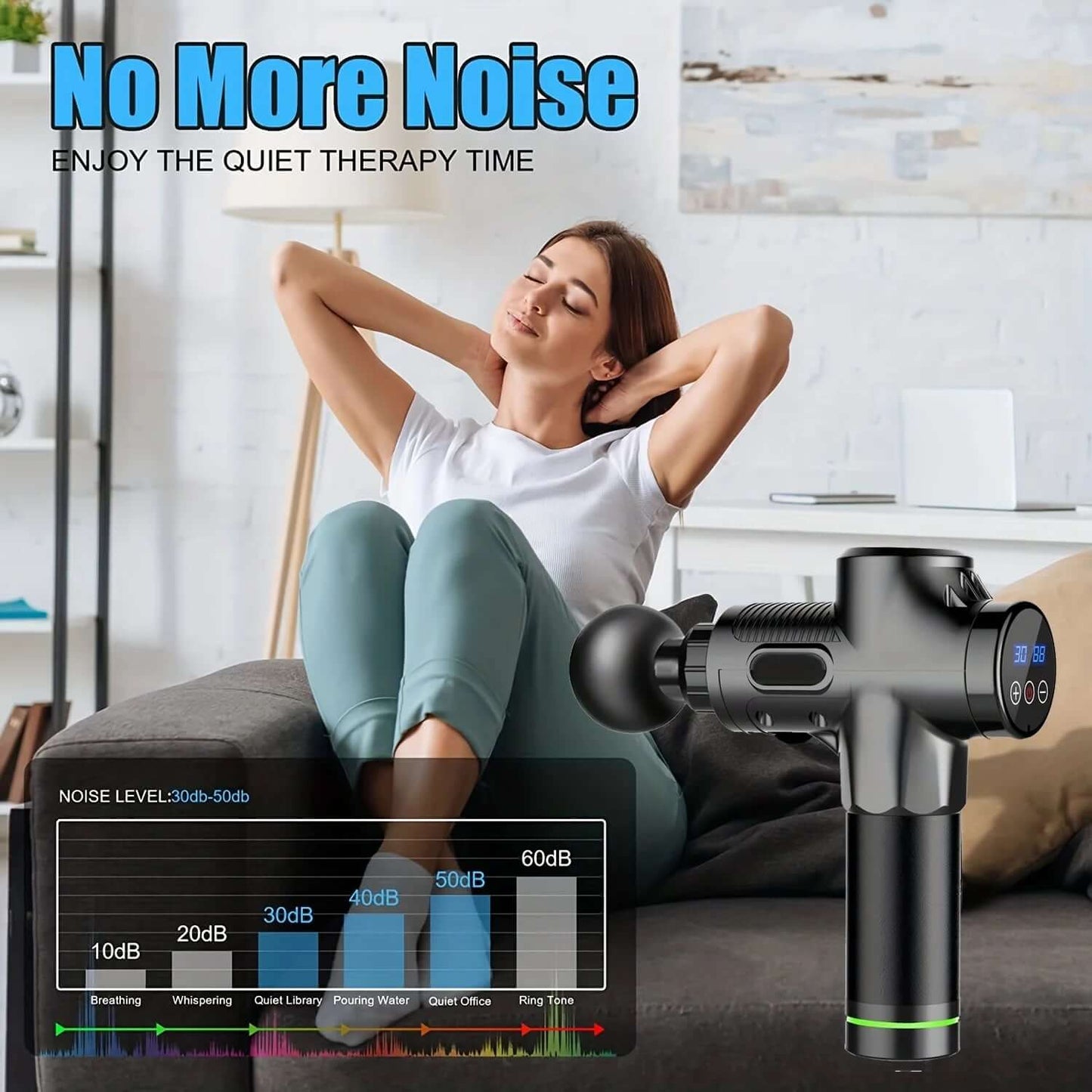 Fascial Massage Gun - Deep Tissue Percussion Massager for Muscle Relaxation