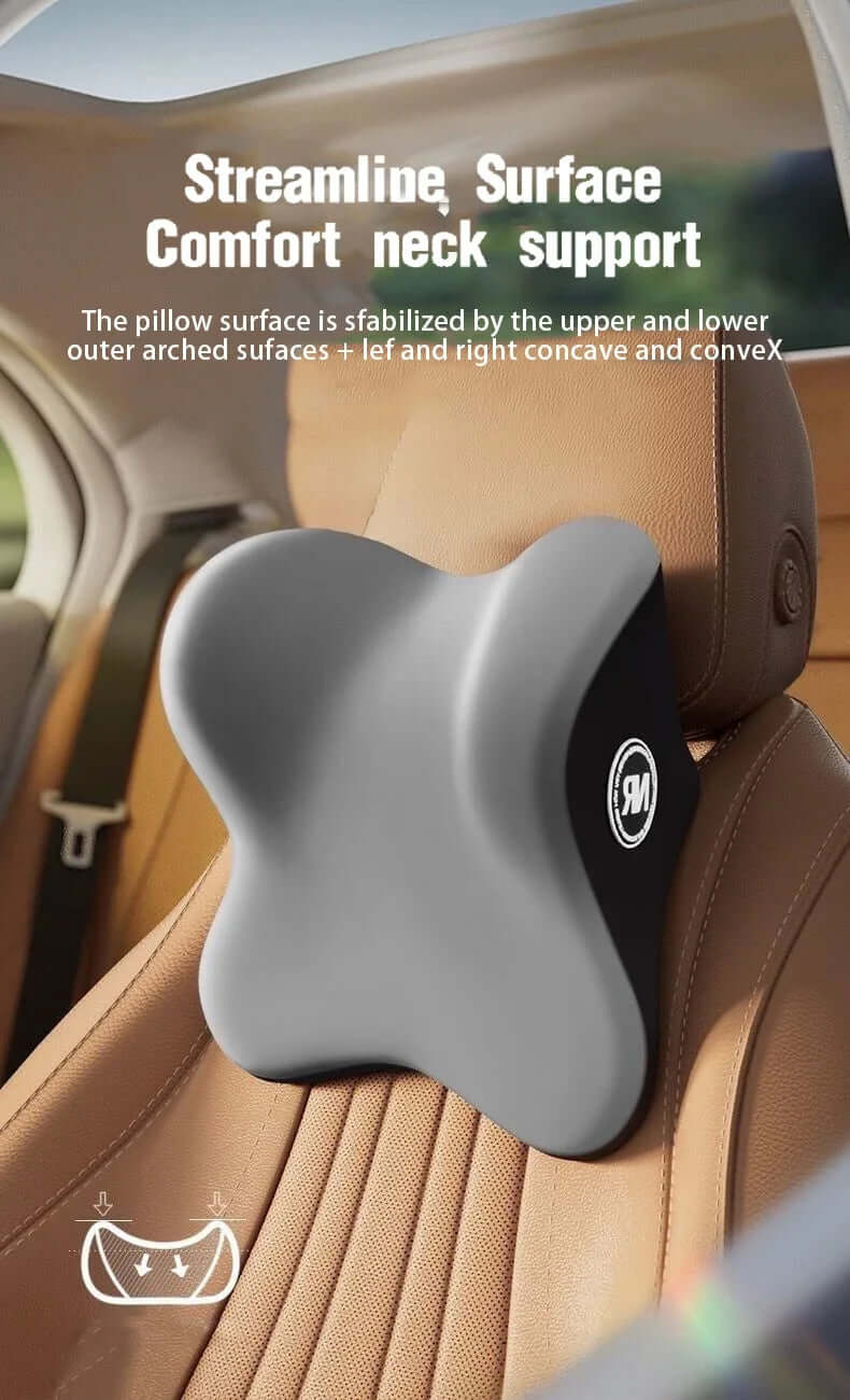 Car Memory Foam Headrest and Lumbar Support Set