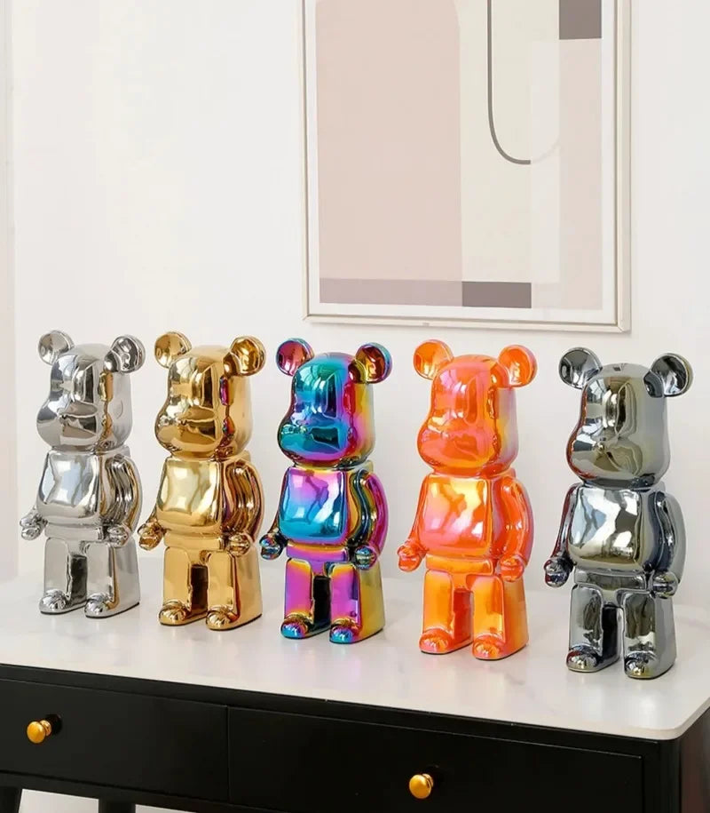 Aesthetic Ceramic Bear Figurine